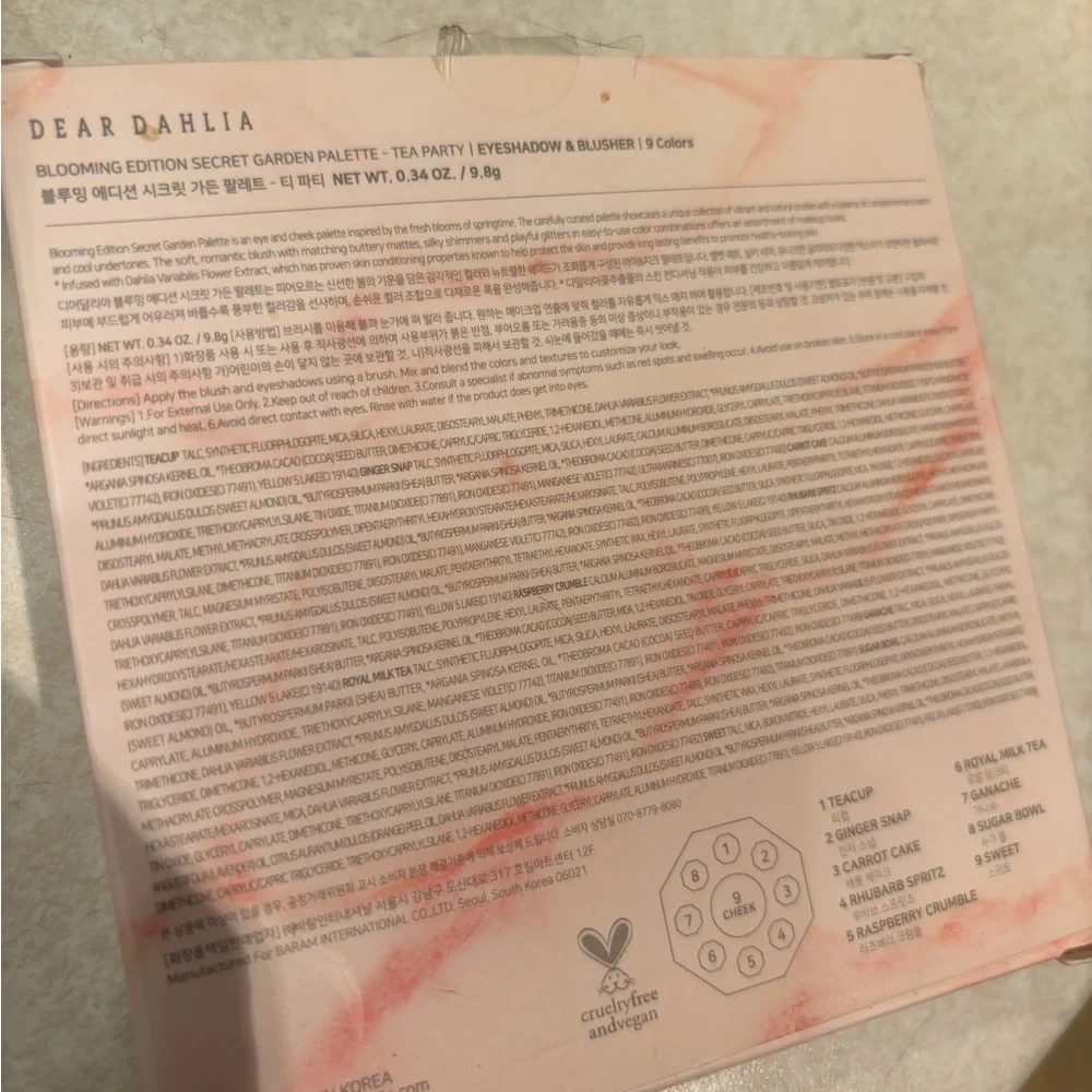 Dear dahlia secret garden party shadow palette- Tea Party - Picture 5 of 10